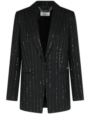 Philipp Plein Embellished Boyfriend Fit Blazer - Black