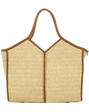 Hereu Calella Rolled Top Handle Tote Bag - Natural