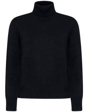 Blanca Vita Turtleneck Knitted Jumper - Black