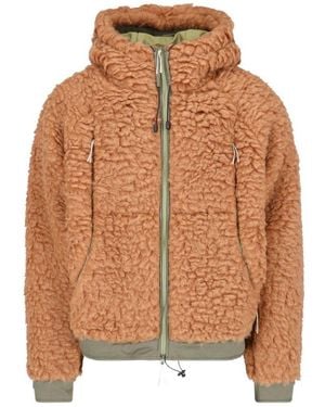 Roa Heavy Furry Fleece Zipped Jacket - Brown