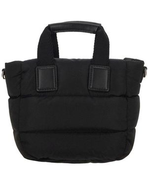 Moncler Doudoune Leather Mini Tote Bag in Black | Lyst Moncler Doudoune Leather Mini Tote Bag in Black | Lyst