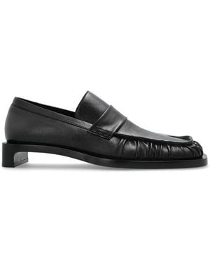 Jil Sander Square Toe Loafers - Black