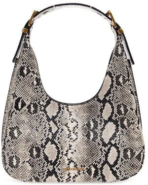 MICHAEL Michael Kors Nolita Small Embossed Hobo Shoulder Bag - Grey