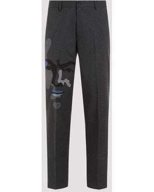 Kidsuper Face Appliqué Pants - Grey