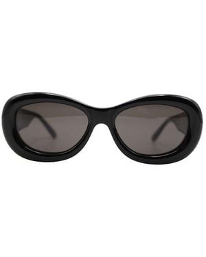 Courreges Oval Frame Sunglasses - Black