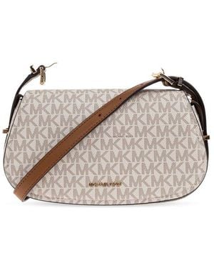 MICHAEL Michael Kors Lydia Small Signature Logo Crossbody Bag - Brown