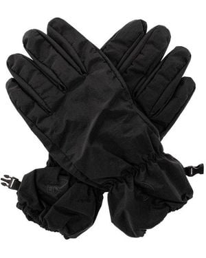 Stone Island Gloves With Logo, - Black