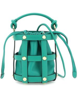 【関税&送料込】Salvatore Ferragamo Borsa F.Cage Small Ferragamo Salvatore Borsa F.Cage Small in Metallic | Lyst