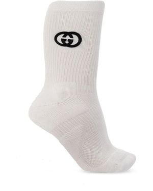 Gucci Socks With Logo - White