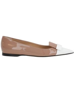 Sergio Rossi Sr1 Pointed Toe Ballerina Shoes - Brown