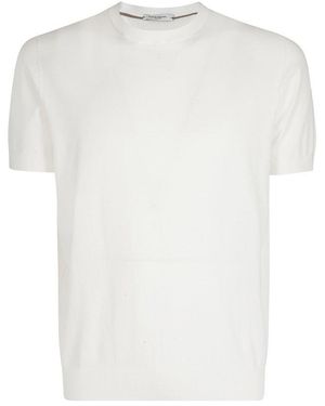 Paolo Pecora Short Sleeve Knit Top - White