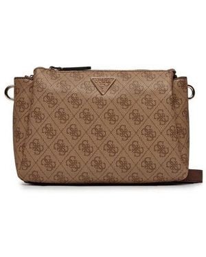Guess Noelle 4G Logo Crossbody Bag - Brown