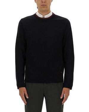 Paul Smith Contrast-Collar Jumper - Black