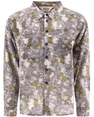 Brain Dead Distorted Heat Buttoned Shirt - Grey