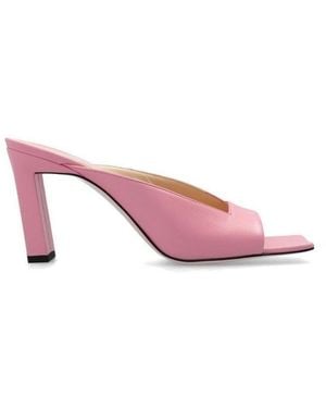 Wandler Isa Square-Toe Slip-On Mules - Pink