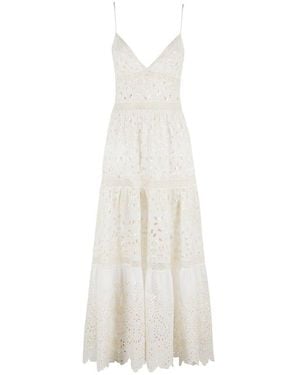 ERMANNO FIRENZE Eyelet Maxi Dress - White