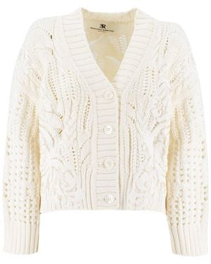 Ermanno Scervino Elegant Knitted Cardigan - White