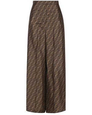 Fendi Printed Crepe Pyjama Pant in Blue | Lyst