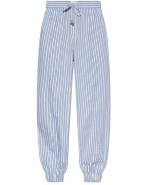 The Attico Striped Drawstring Trousers - Blue