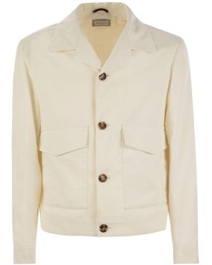 Brunello Cucinelli Long Sleeved Button-Up Jacket - Natural