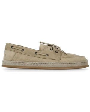 Hogan Lace-Up Boat Shoes - Natural