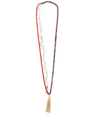ネックレス・チョーカー DSQUARED2 Summer Lovers necklace wood beads 25p-dsquared2-