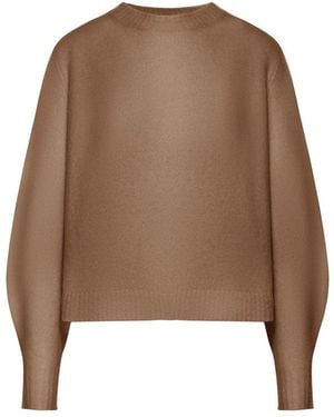 Max Mara Crewneck Long-Sleeved Jumper - Brown