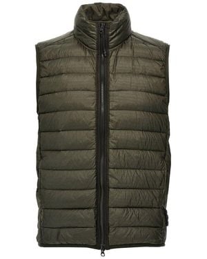 Stone Island Compass Patch High Neck Padded Gilet - Green