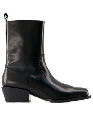 Aeyde Aeyde Bill Square-Toe Ankle Boots - Black