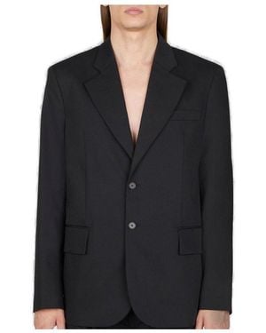 Diomene Single-Breasted Suit Blazer - Black