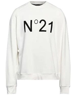 N°21 Long-Sleeved Crewneck Sweatshirt - White
