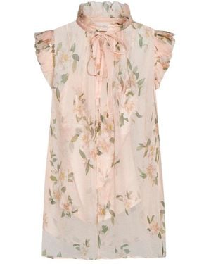 Zimmermann Natura Frilled Tank Top - Natural
