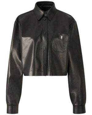 Givenchy Logo Leather Jacket - Black