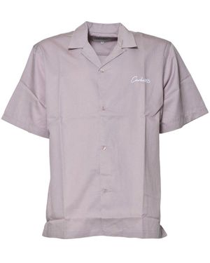 Carhartt Logo-Embroidered Short-Sleeved Shirt - Purple