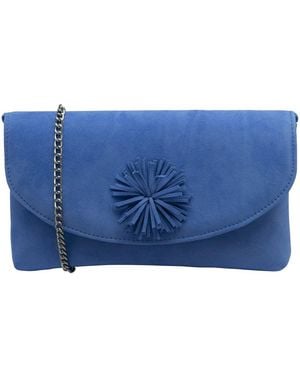 Lotus Rose Clutch Bag - Blue