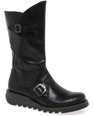 Fly London 'mes 2' Calf Length Boots - Black
