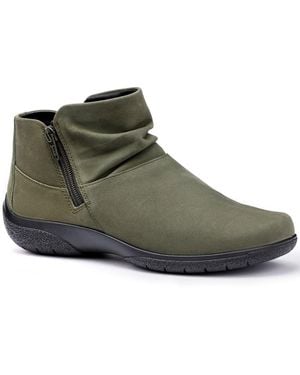 Hotter Murmur Wide Fit Ankle Boots - Green
