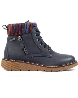 Lunar California Wide Fit Ankle Boots - Blue