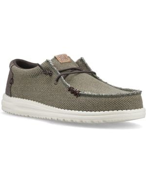 HEYDUDE Wally Braided Slip On Shoes - Grey