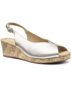 Hotter Atlantic Wedge Sandals - Metallic