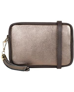 Elie Beaumont Metallic Blend Crossbody Bag - Brown