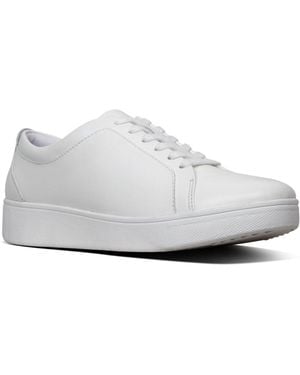 Fitflop Rally Leather Sneakers With Flexible - White