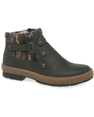 Rieker Zena Ankle Boots - Blue