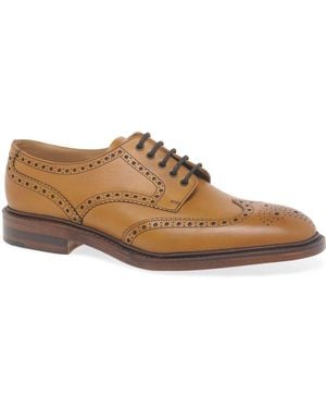 Loake Chester Leather Brogue Shoes - Brown