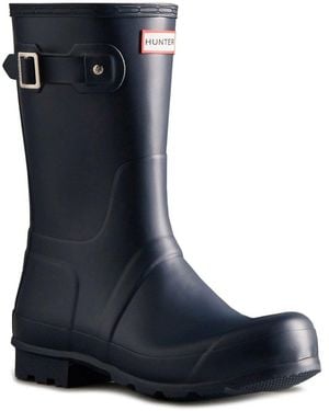HUNTER Original Short Wellingtons Size: 7 - Blue