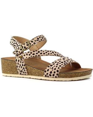 Lunar (GRS) Muster Wedge Sandals - Brown