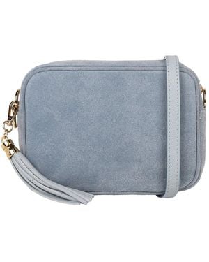 Elie Beaumont Crossbody Suede Messenger Bag - Blue