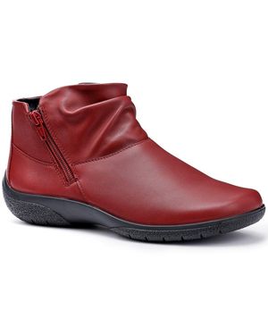 Hotter Murmur Ankle Boots - Red