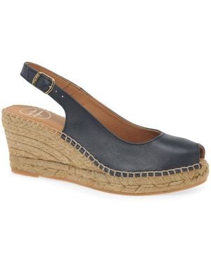 Toni Pons Croacia Wedge Heel Espadrille Sandals - Blue