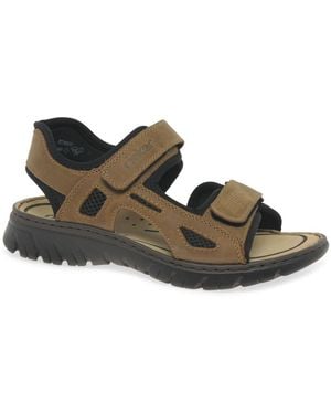 Rieker Harbour Casual Sandals - Black